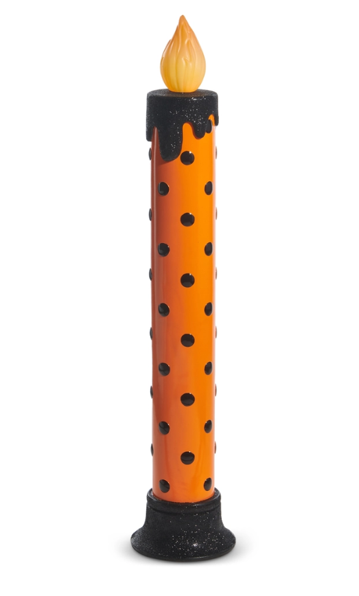 38" Halloween Polka Dot Battery Operated Candle